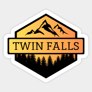 Twin Falls Idaho Mountains and Trees Sticker